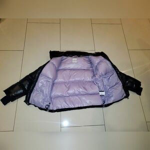 SAM. Black and Lavender Puffer Jacket